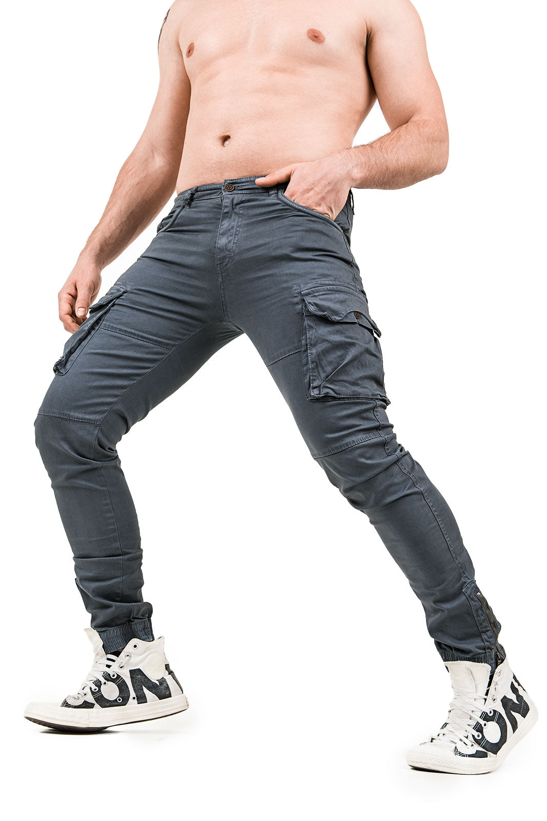 Pantaloni Cargo Uomo Slim Fit - Multitasche Elasticizzati, Militari E Comodi - Foto 2