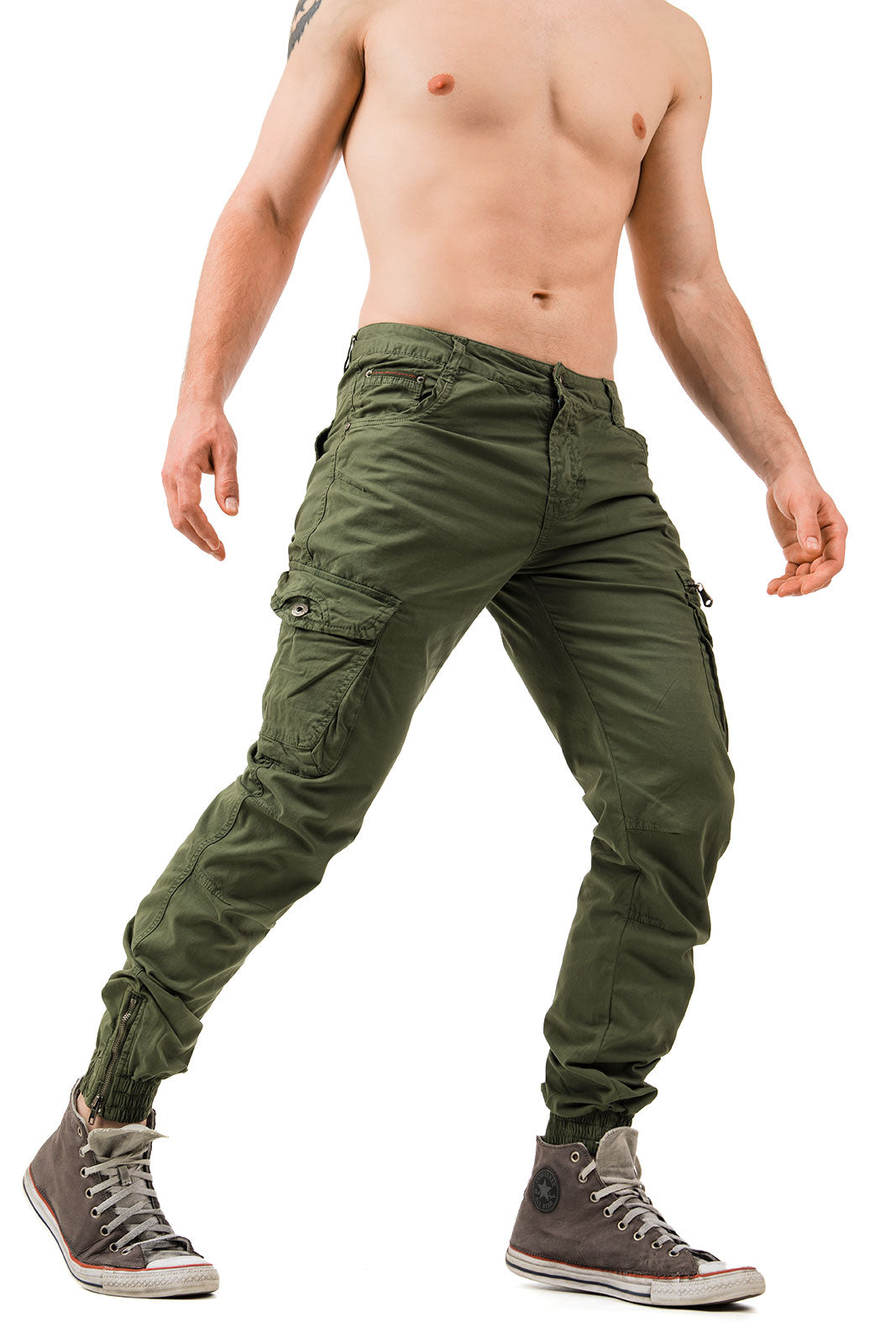 Pantaloni Cargo Uomo Slim Fit - Multitasche Elasticizzati, Militari E Comodi - Foto 9